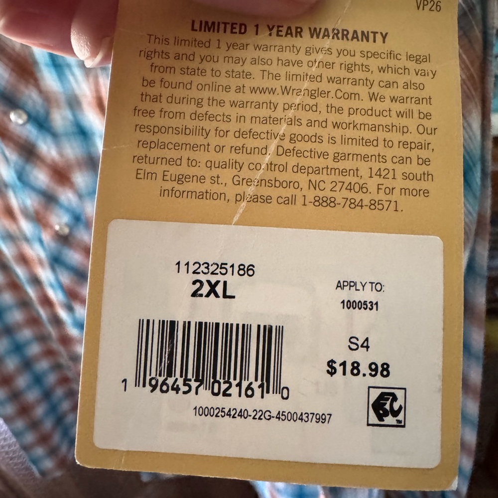 VTG NWT Wrangler Button Down - Picture 7 of 8